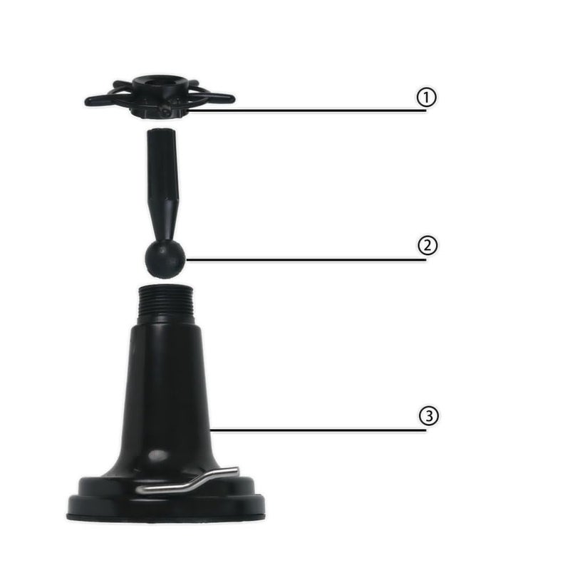 FUTAI Strong Grip Suction Cup Mannequin Head Stand Adjustable Wig Holder with Stable Vacuum Base Perfect for Hairdresser Tabletop Styling Braiding Practice Salon Display Fits All Styrofoam Foam Canvas Heads - Image 3